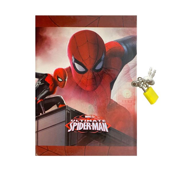 Spider Man Kilitli Erkek Çocuk Günlük Anı Defteri