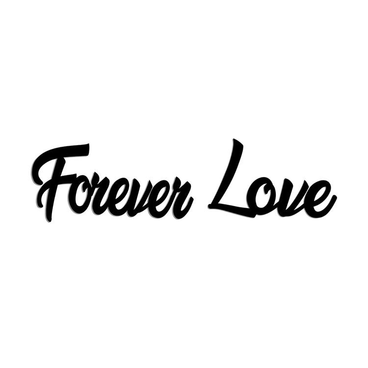 ''Forever Love'' Yapışkanlı Sök Tak Duvar Yazısı
