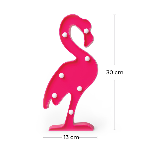 3D Flamingo Dekoratif Led Aydınlatma 30 cm
