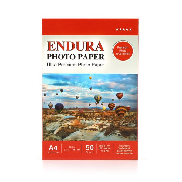 Endura Fotoğraf Kağıdı A4 Satin-Mat 20x30 cm 270 gr 50'lik