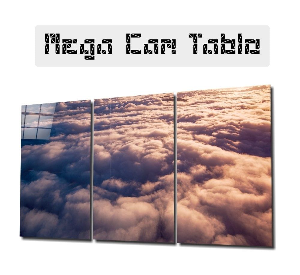 Bulutların Üstünde Mega Cam Tablo