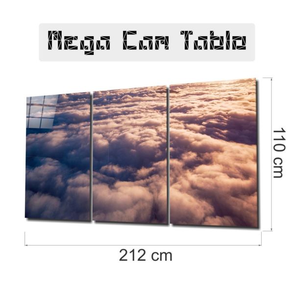 Bulutların Üstünde Mega Cam Tablo