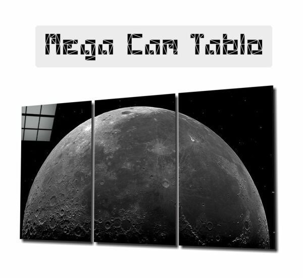 Ayın Karanlık Yüzü Mega Cam Tablo