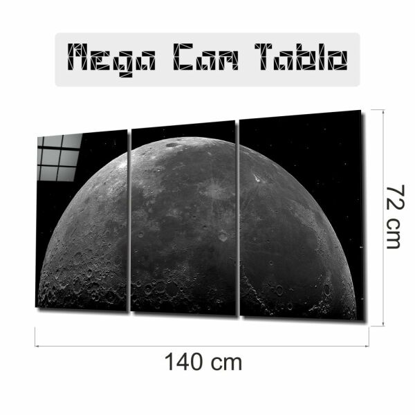 Ayın Karanlık Yüzü Mega Cam Tablo