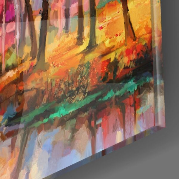 Ormanın Renkleri Cam Tablo
