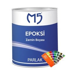 M5 2025 Epoksi Parlak Zemin Boyası Ral Renkler 1,20 Kg (1 Kg Boya +0,20 Kg Sert)