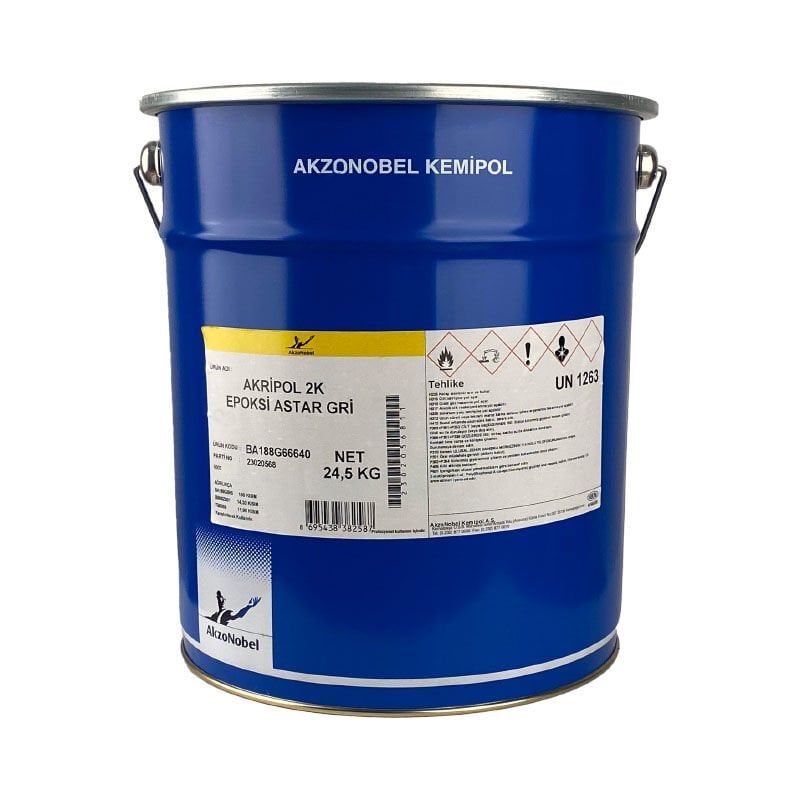 AkzoNobel Akripol 2k Dolgulu Epoksi Astar Gri 24,5 Kg BA188G66640