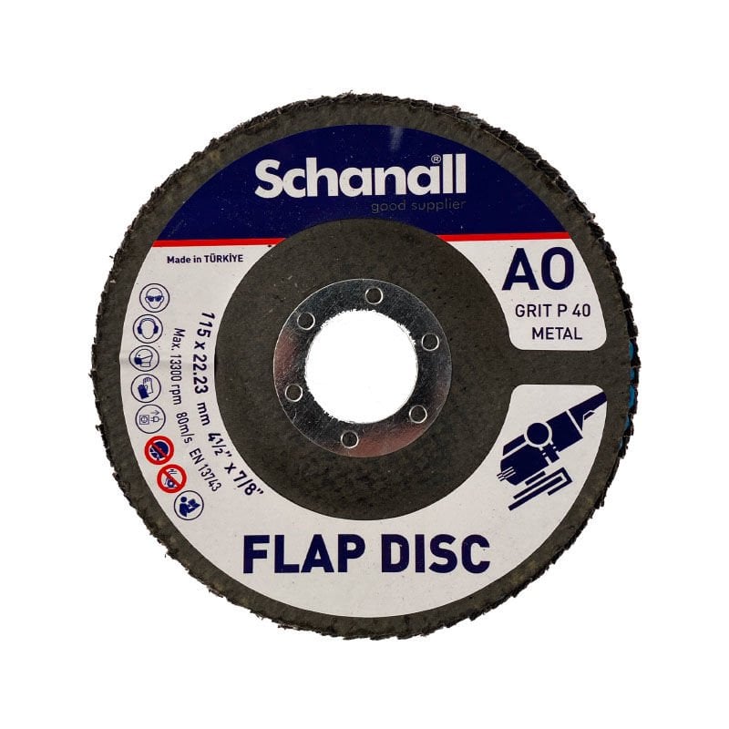 Schanall Alüminyum Oksit Flap Disk Zımpara P40
