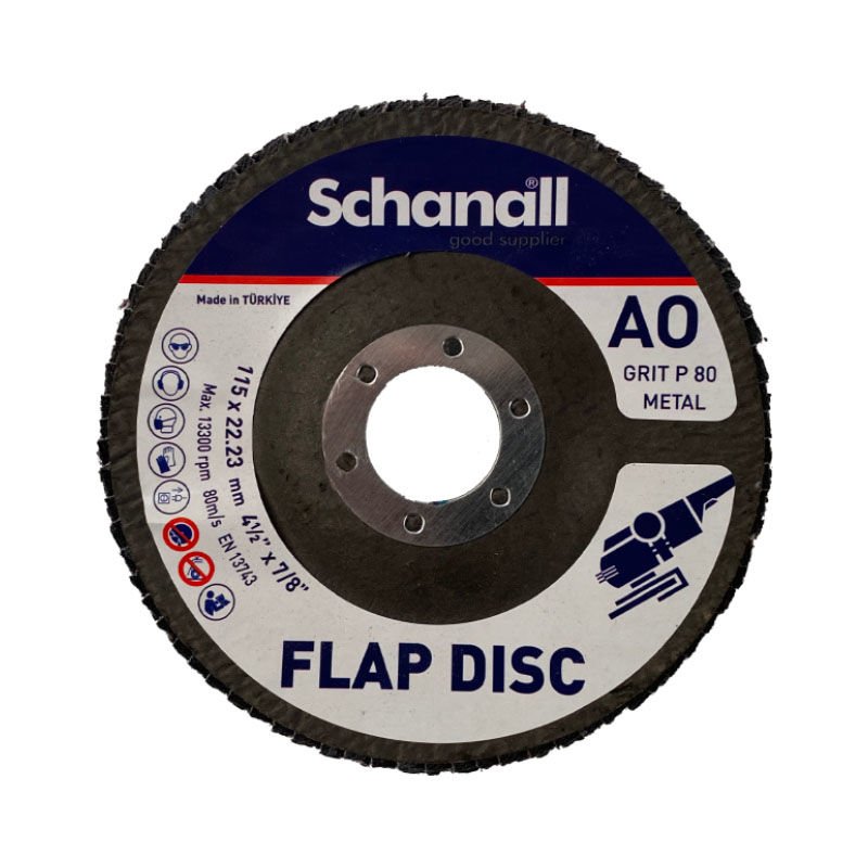 Schanall Alüminyum Oksit Flap Disk Zımpara P80