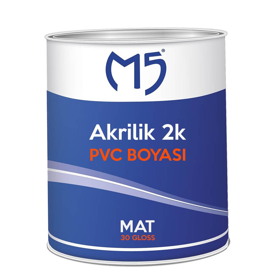 M5 Akrilik 2k PVC Plastik Boyası Mat (1 Kg + 0,2 kg sert +0,2 kg tiner)