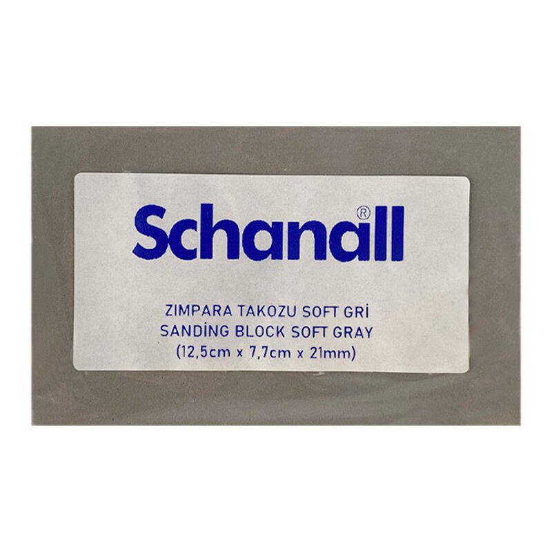 Schanall Zımpara Takozu 12cmx7,7cmx21mm Gri Soft Küçük