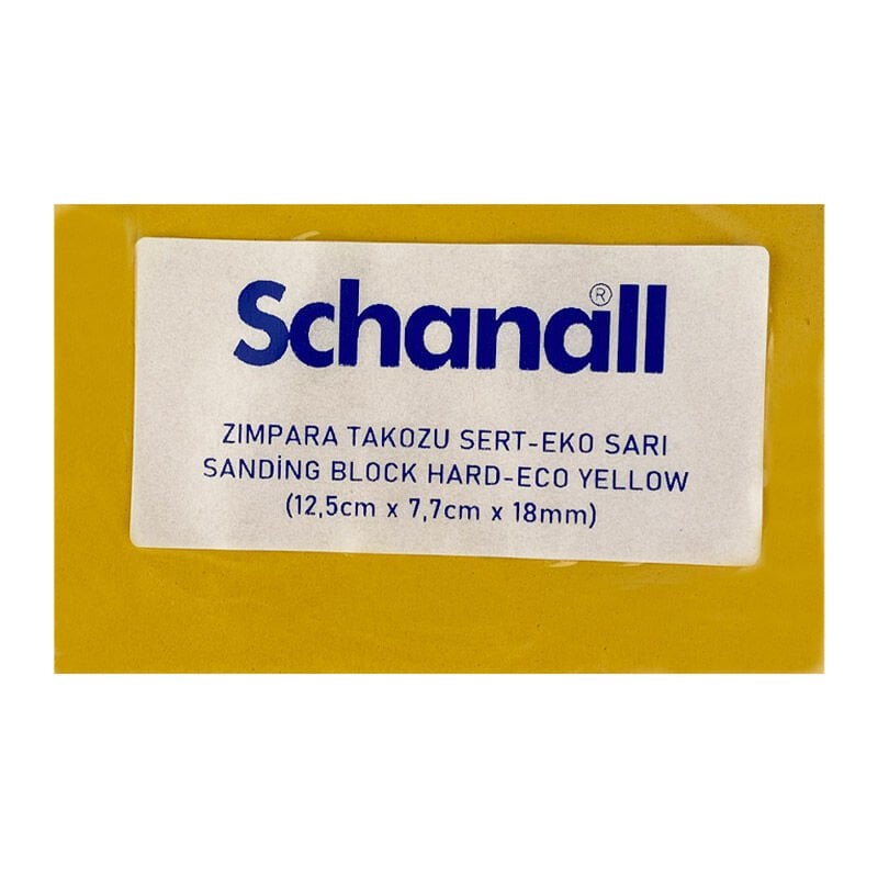 Schanall Zımpara Takozu Ekonomik 12,5cmx7,7cmx18mm Sarı Küçük