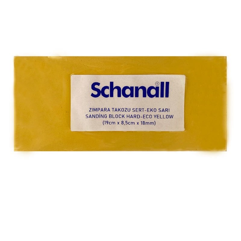 Schanall Zımpara Takozu Ekonomik 19cmx8,5cmx18mm Sarı Büyük