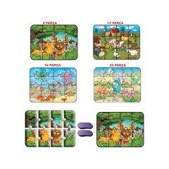 Süper Renkli Puzzle-Hayvanlar