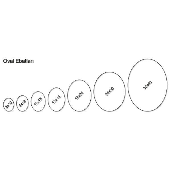 Porselen Resim Oval Düz 8 x 10 cm.