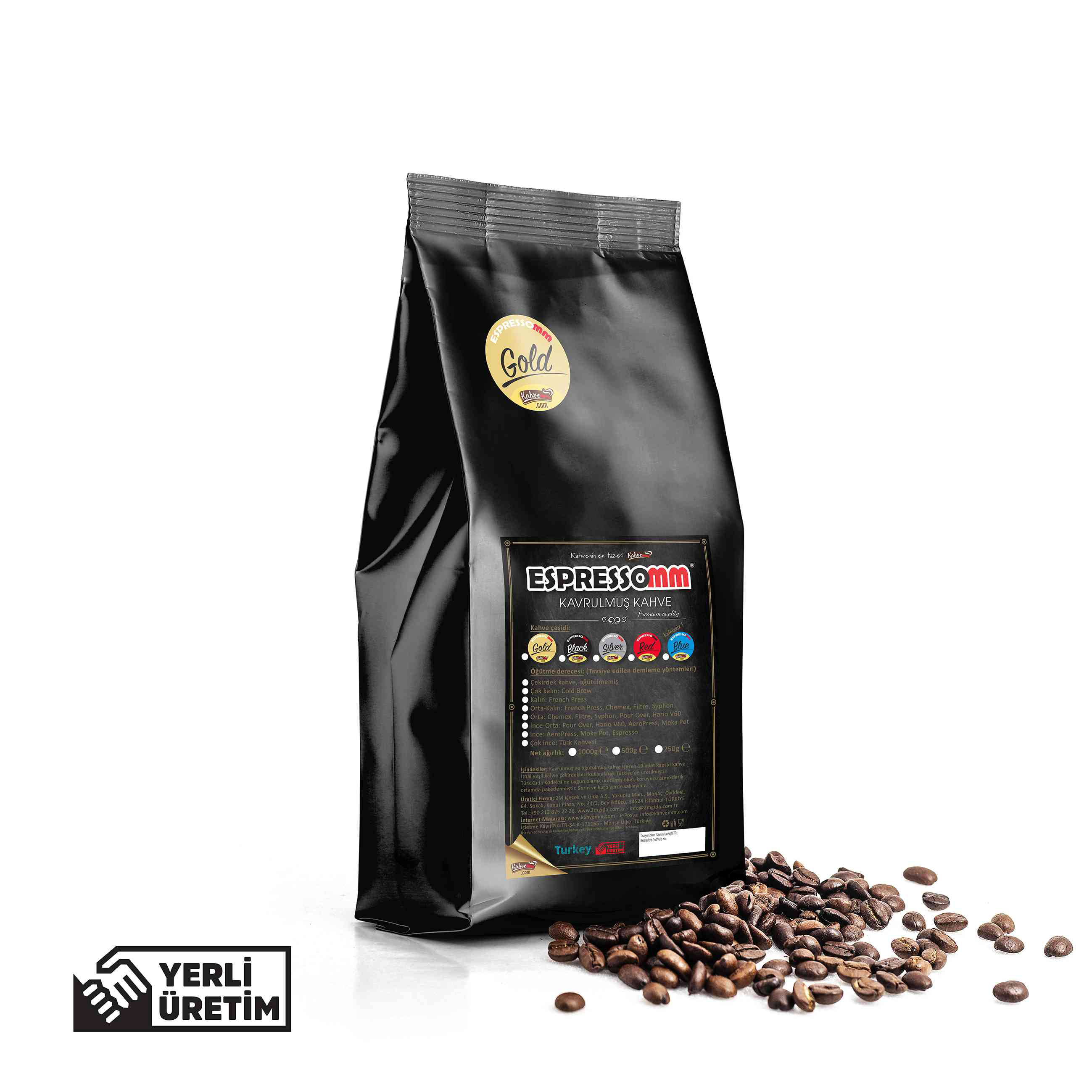 Espressomm® Gold Çekirdek Kahve (1000 Gr)