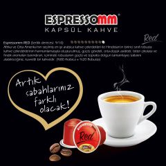 Espressomm® Premium Red Alüminyum Kapsül Kahve (50 Adet) - Nespresso® Uyumlu*