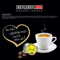 Espressomm® Single Origin Brazil Alüminyum Kapsül Kahve (50 Adet) - Nespresso® Uyumlu*