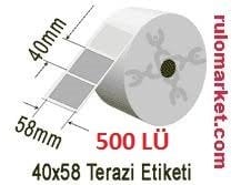 40x58 TERAZİ ETİKETİ 500 SARIM