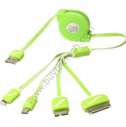 Makaralı Çoklu Usb Şarj Kablosu