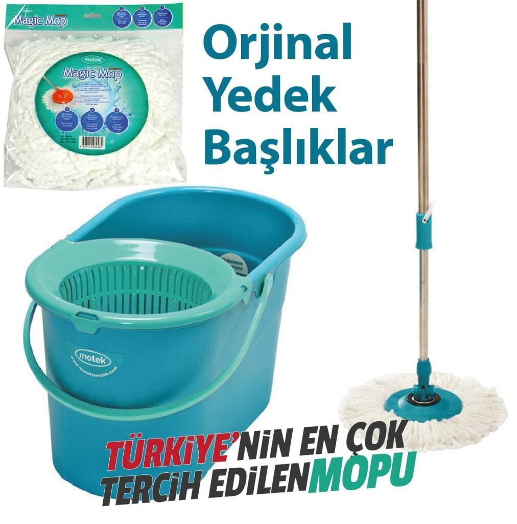 MOTEK FİXMOP MIKROFİBER TEMİZLİK SETİ 4 BAŞLIKLI