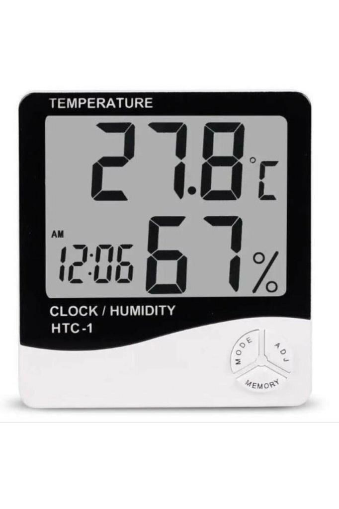 Nem Ölçer Dijital Termometre Masa Saati Alarm Multifonksiyonlu