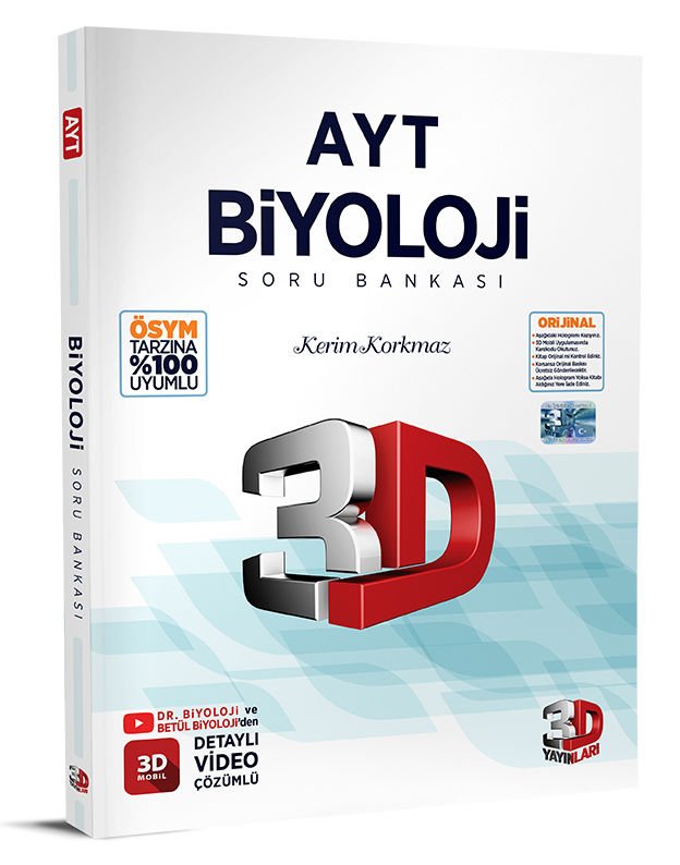 3D AYT BİYOLOJİ SORU BANKASI