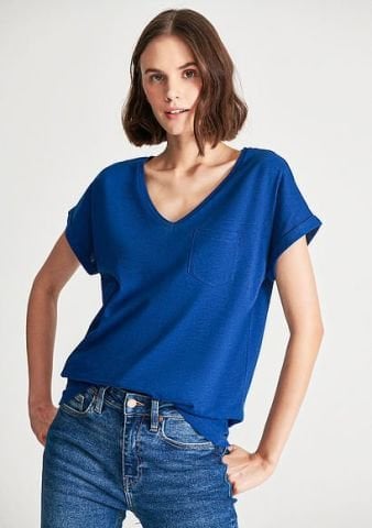 Mavi Cepli Lacivert Basic Tişört-M1600961-30808