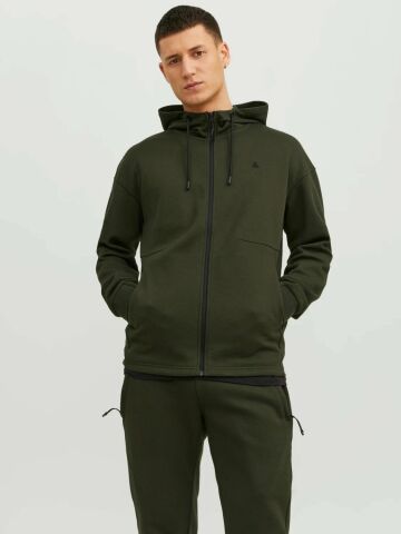 Jack Jones Erkek Sweatshirt Yeşil-12240595-1