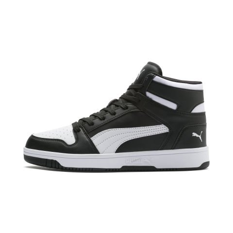 Puma Rebound LayUp SL Unisex Boğazlı Spor Ayakkabı Siyah Beyaz 36957301