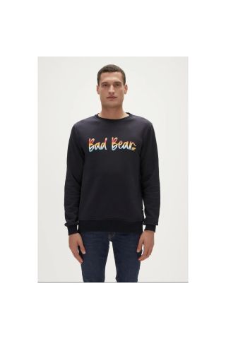 Bad Bear Manuscrıpt Crewneck Erkek Lacivert Sweat - 23.02.12.016