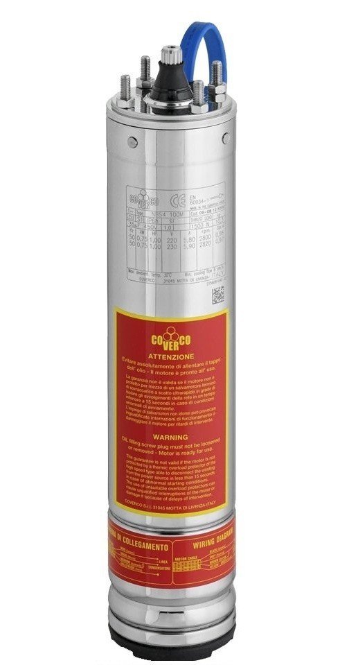 4'' İtalyan Yağ Soğ. 3 HP (2,2 kW) Monofaze Tek Motor