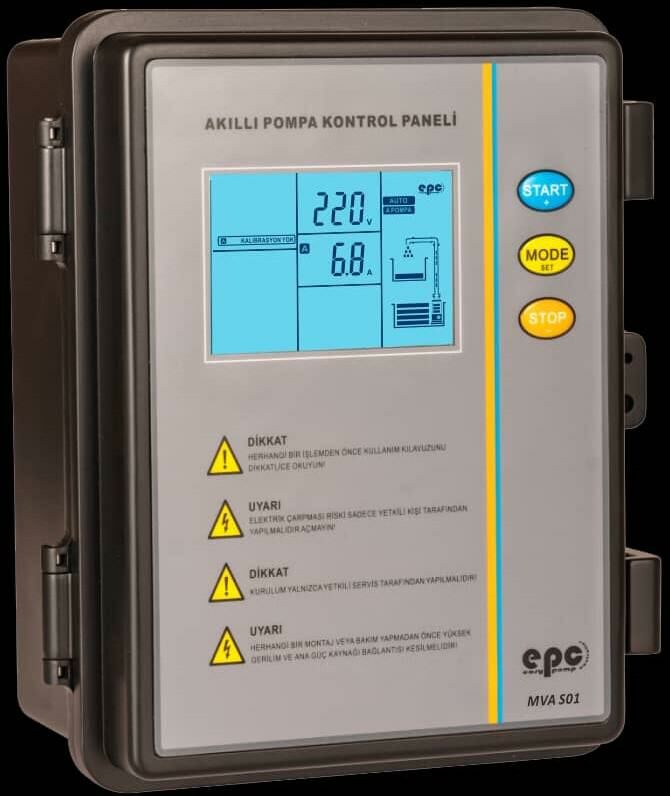 MVA S01 0,5 HP-3 HP (0,37-2,2 Kw) Black Tek Pompa Monofaze Elektronik Pano IP65