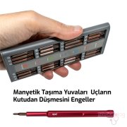 Rox 0157 Manyetik Elektronikçi Hassas Tornavida Seti 49 Parça