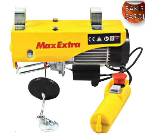 MAX EXTRA Elektrikli Mini Vinç 250-500 Kg Bakır Sargılı