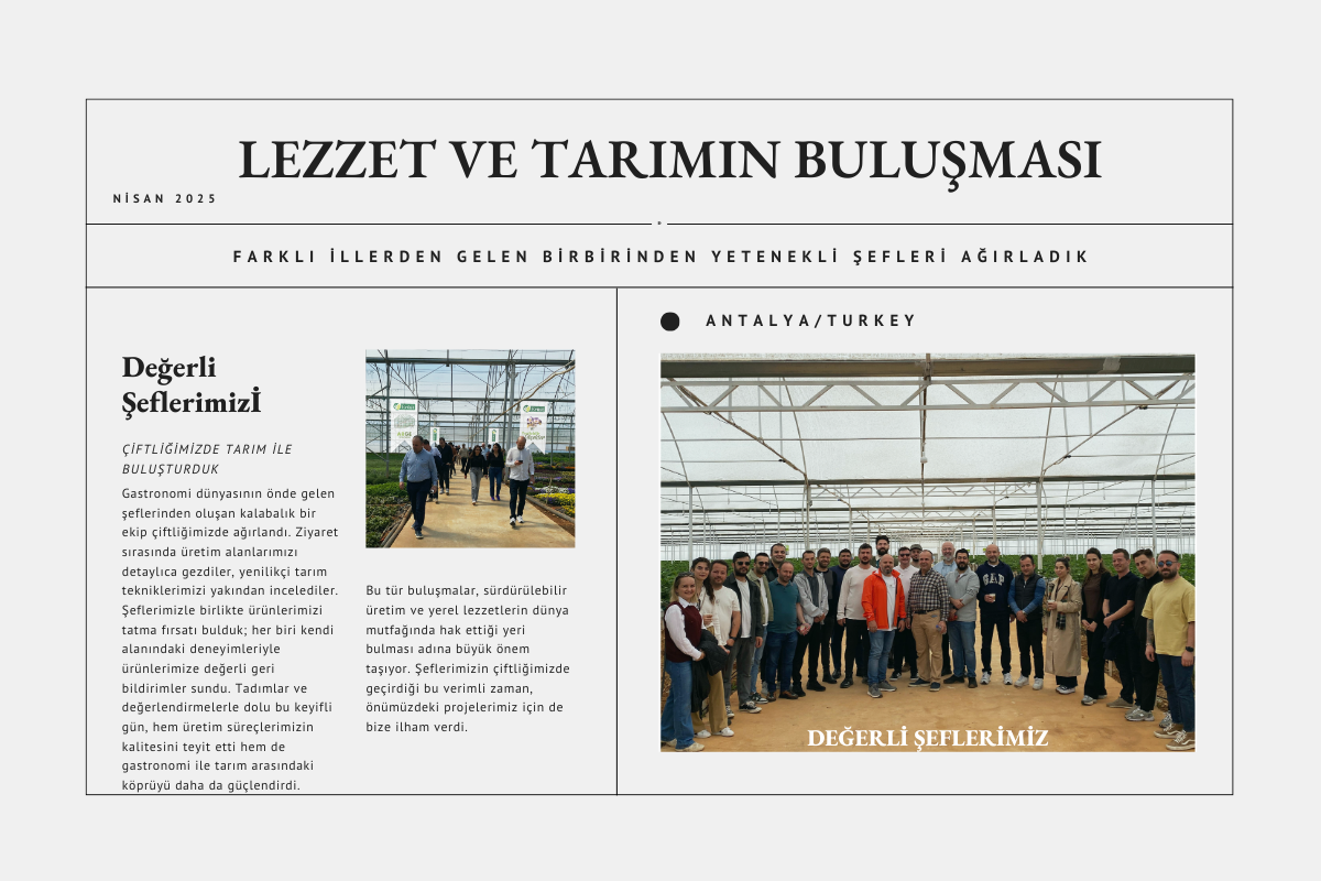 BİRBİRİNDEN YETENEKLİ ŞEFLER ÇİFLİĞİMİZDE