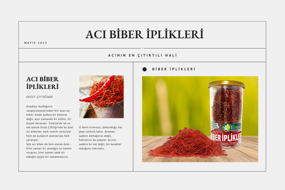 Kırmızının En Yoğun Hali: Acı Biber İplikleri