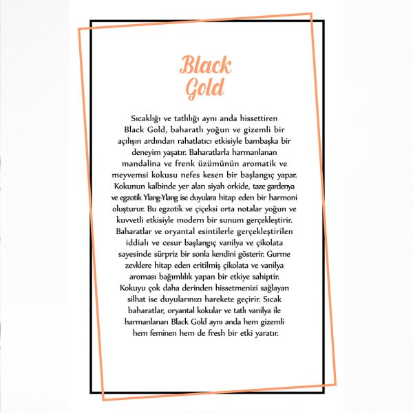 Giardino Fiorito Parfüm Kolonya - Black Gold 100ML