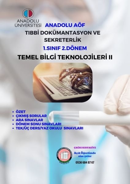 Anadolu Aöf Tds 1.Sınıf Temel Bilgi Teknolojileri 2