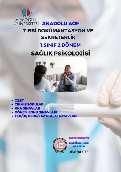 Anadolu Aöf Tds 1.Sınıf 2.Dönem Sağlık Psikolojisi
