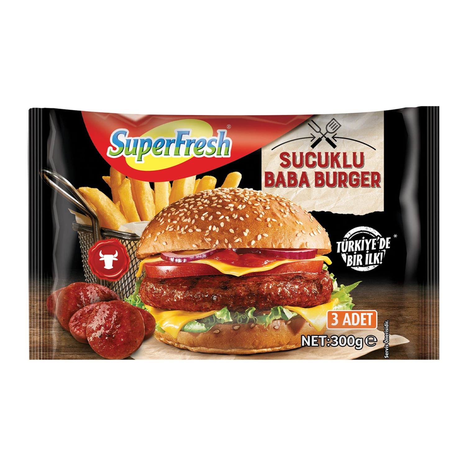 Süperfresh Sucuklu Baba Burger 300 GR