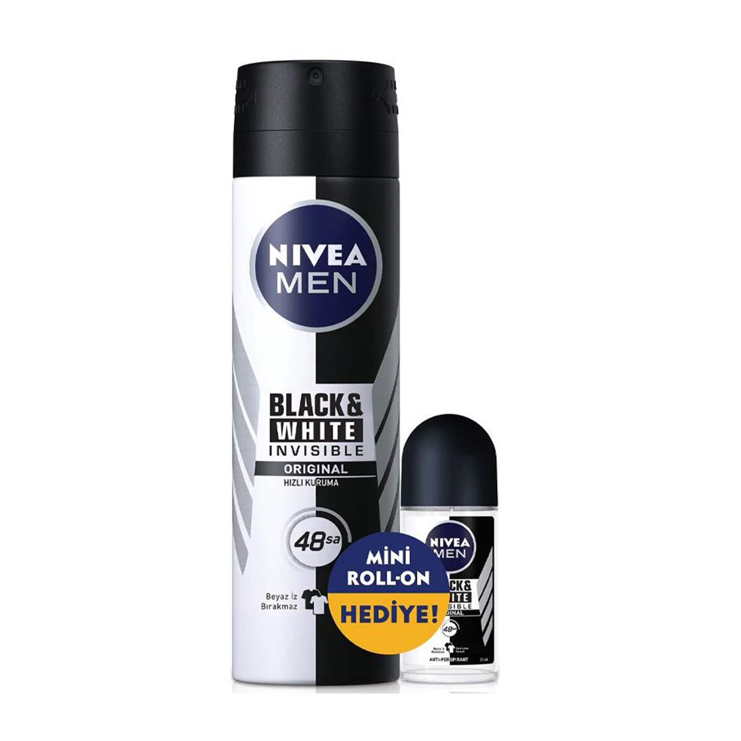 Nivea Deodorant B&W Pwr 150 ML + 25 ML Roll-On