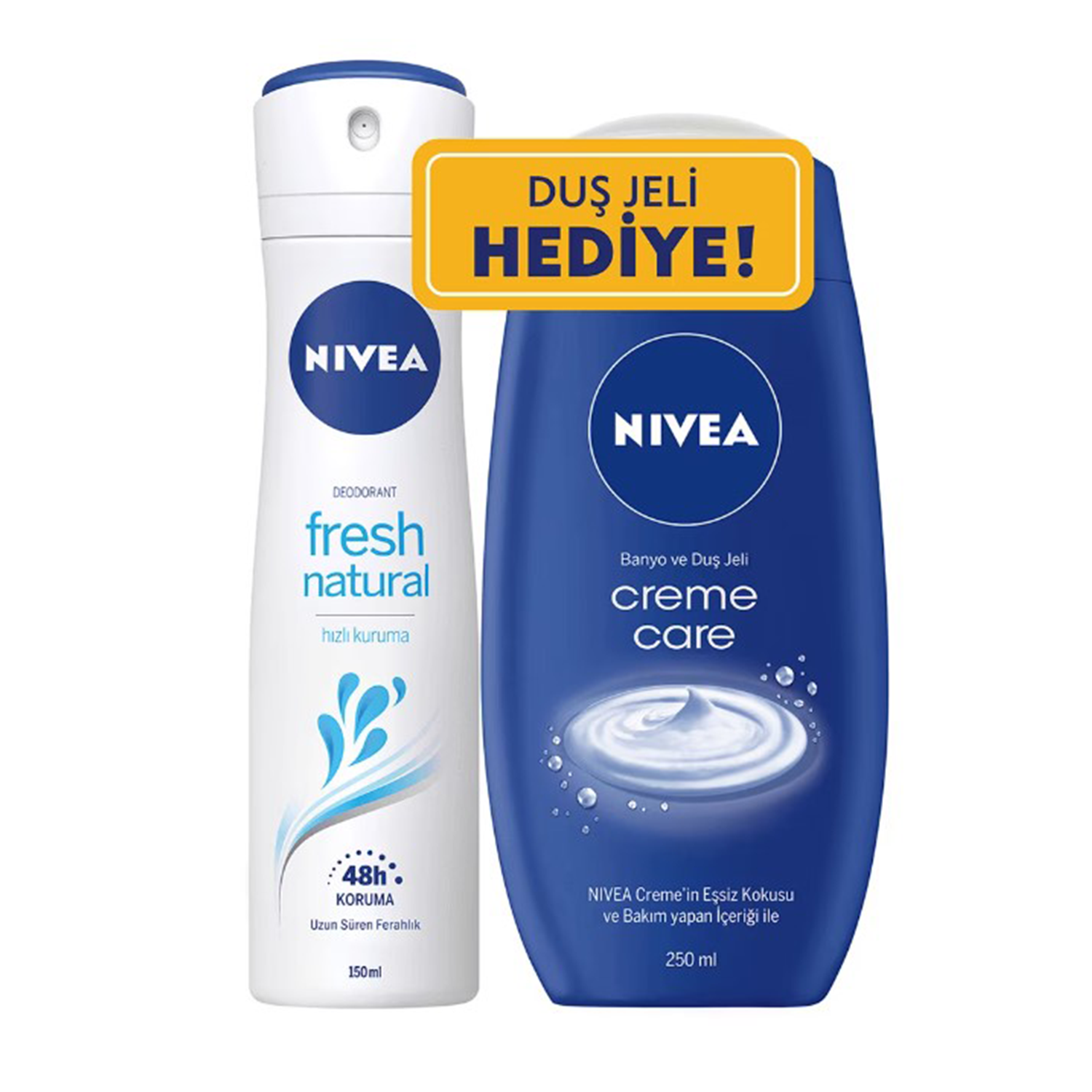 Nivea Deodorant FRS NTR 150 ML + 250 ML Duş Jeli