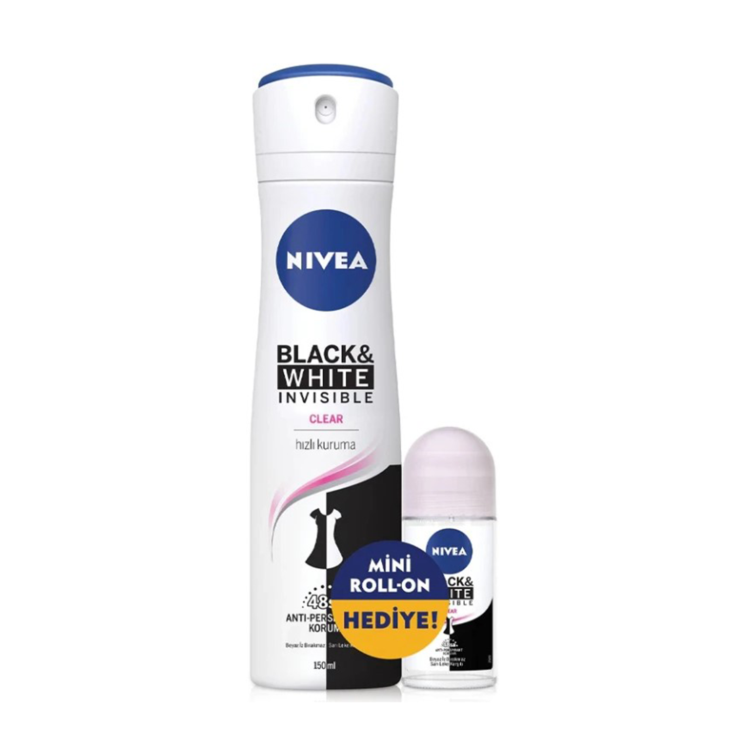 Nivea Deodorant B&W 150 ML + 25 ML Roll-On