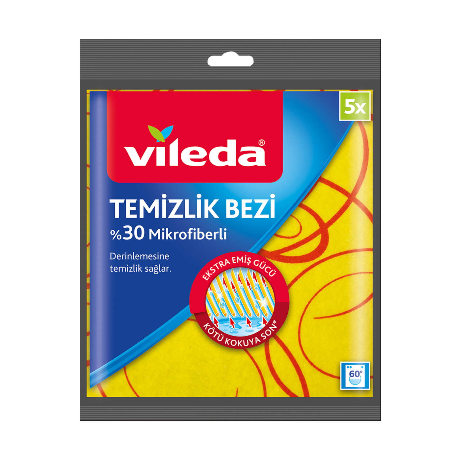 Vileda %30 Mikrofiber Temizlik Bezi 5+1