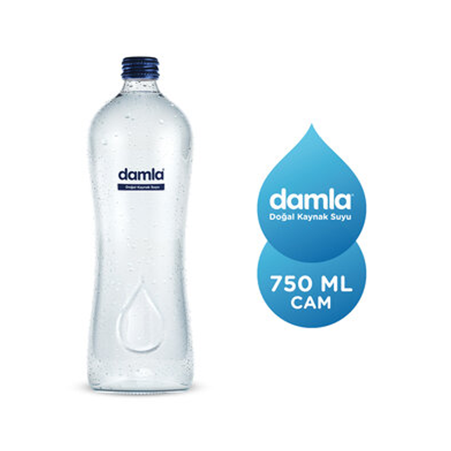 Damla Su Cam Şişe 750 ML