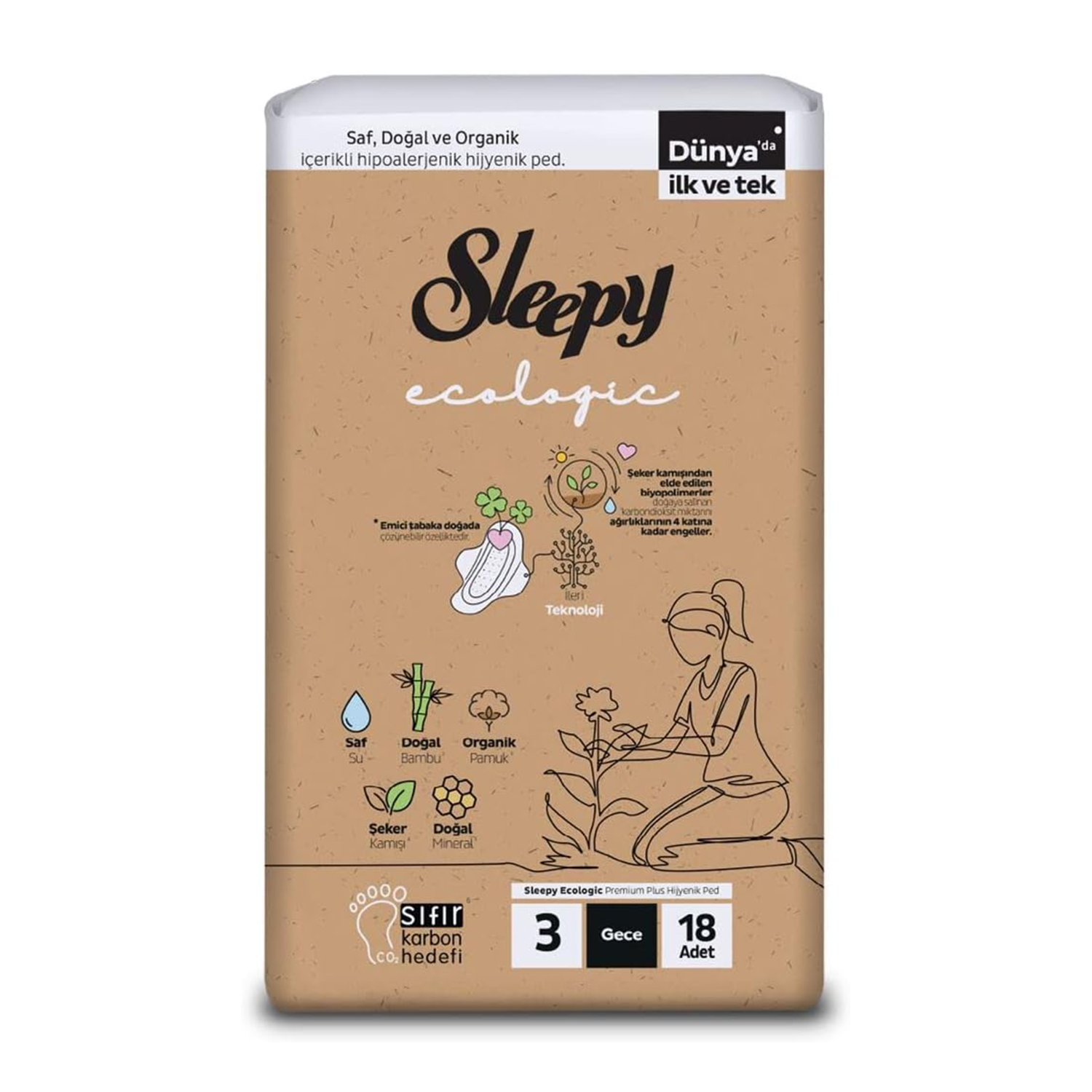 Sleepy Ecologıc Süper Eco Gece 16 Lı Ped