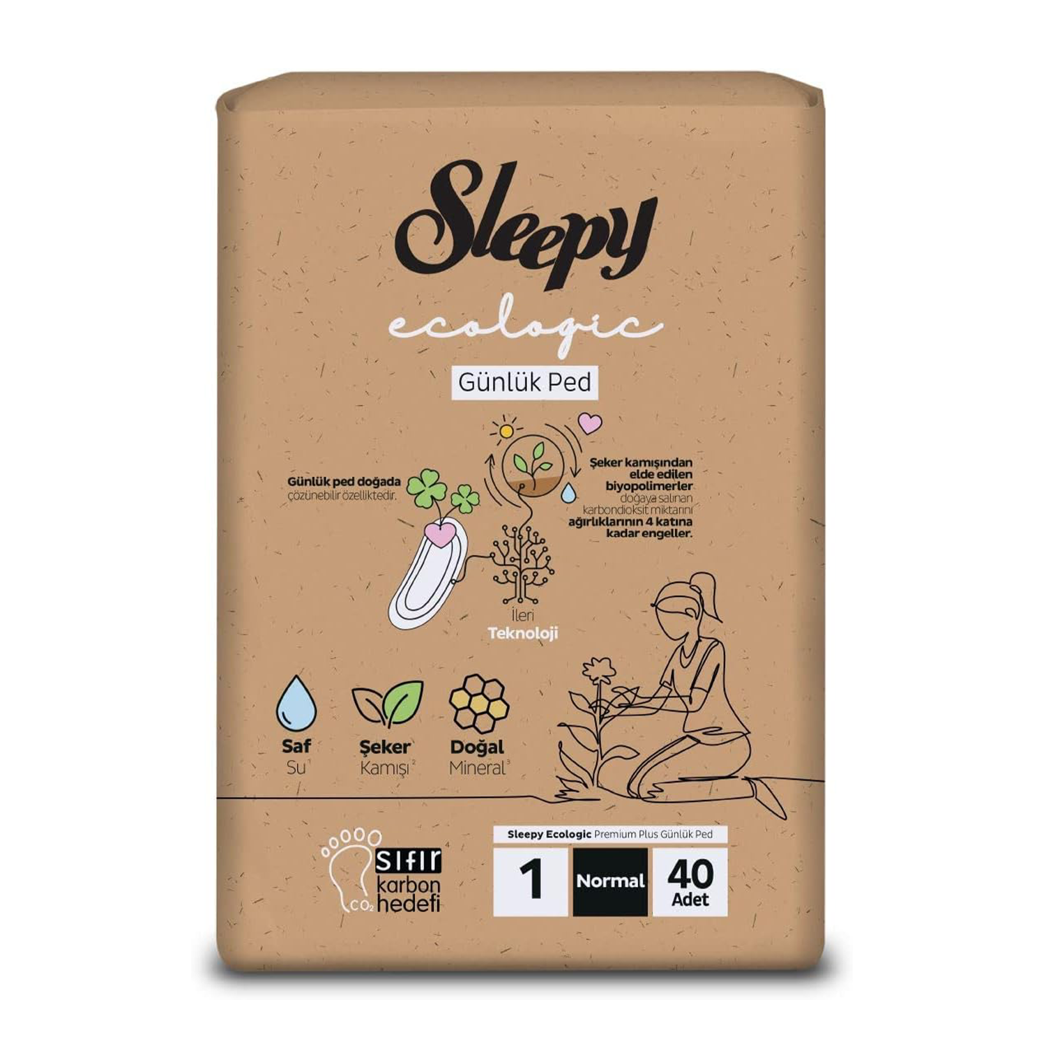 Sleepy Ecologıc Günlük Normal Ped 40 Lı