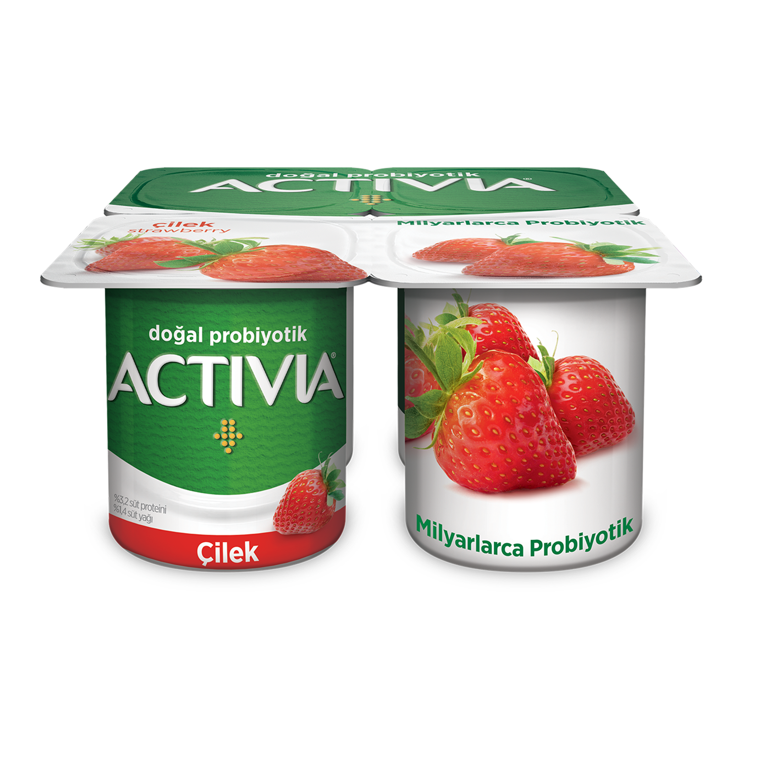 Danone Activia Çilek 4'Lü 440 Gr