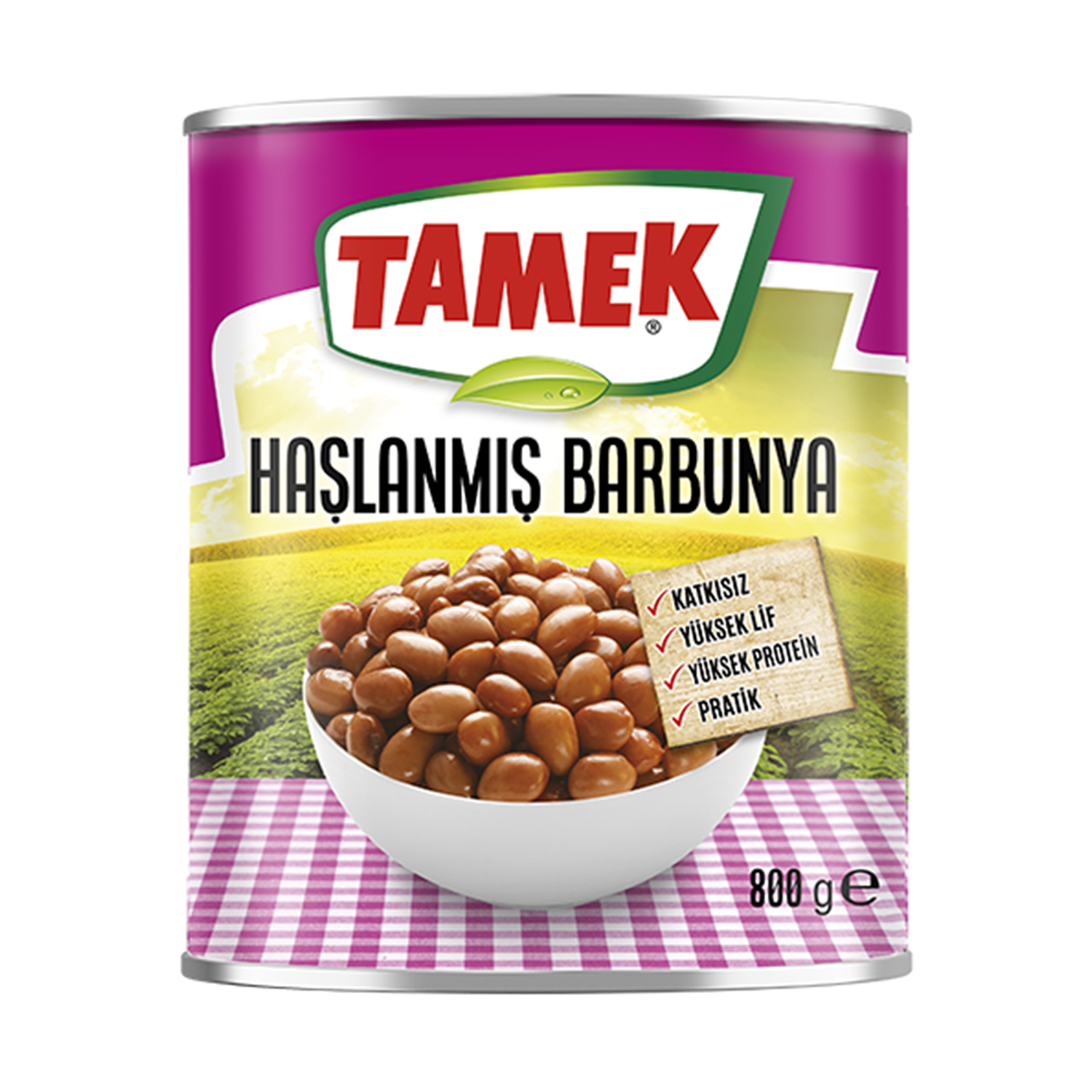 Tamek Haşlanmış Barbunya 800 GR Teneke